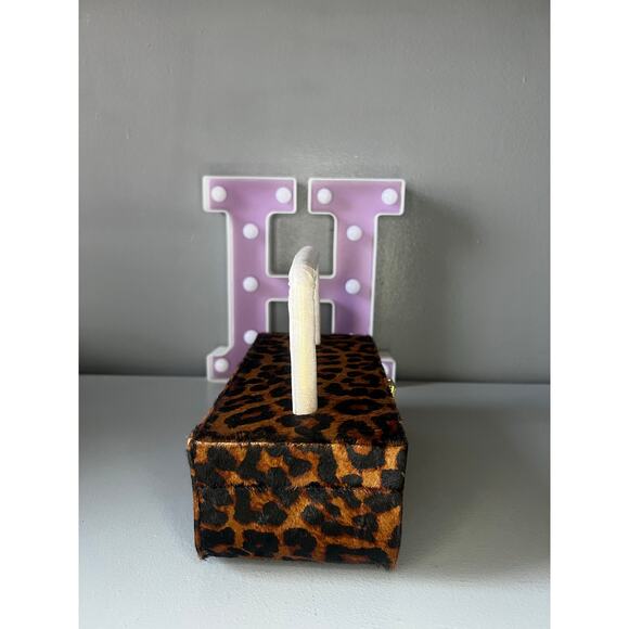 Brandon Blackwood Vanity Purse in Leopard Ponyhair with Mirror - Picture 5 of 12